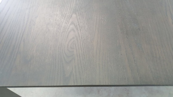 Image 1 of Arco Tisch aus reiner Eiche, geräuchertem Edelstahl, niederländisches Design, 210 x 90