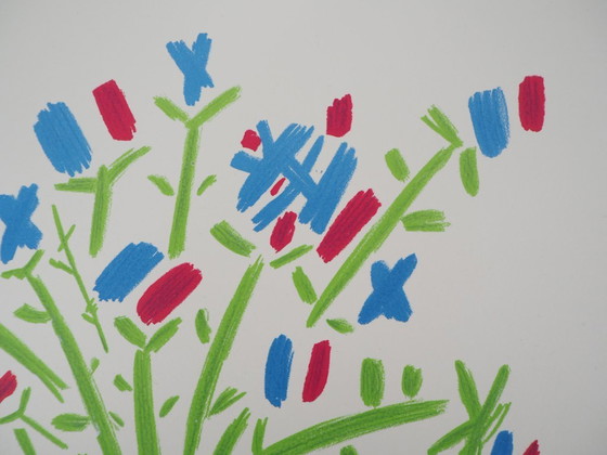 Pablo Picasso: The Blue, White, and Red Bouquet, Signed Lithograph – Lithographs & prints, Paper (photo 4 of 5)