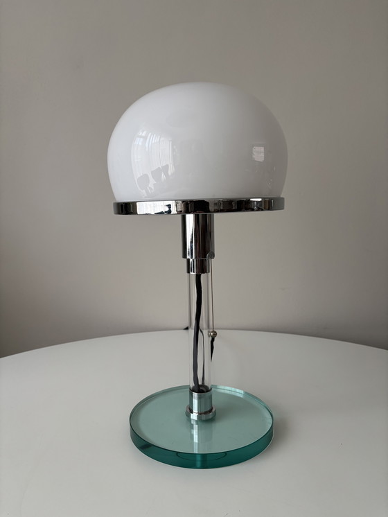 Image 1 of Lampe de bureau Bauhaus metalarte Italiaanse Wilhelm Wagenfeld 
