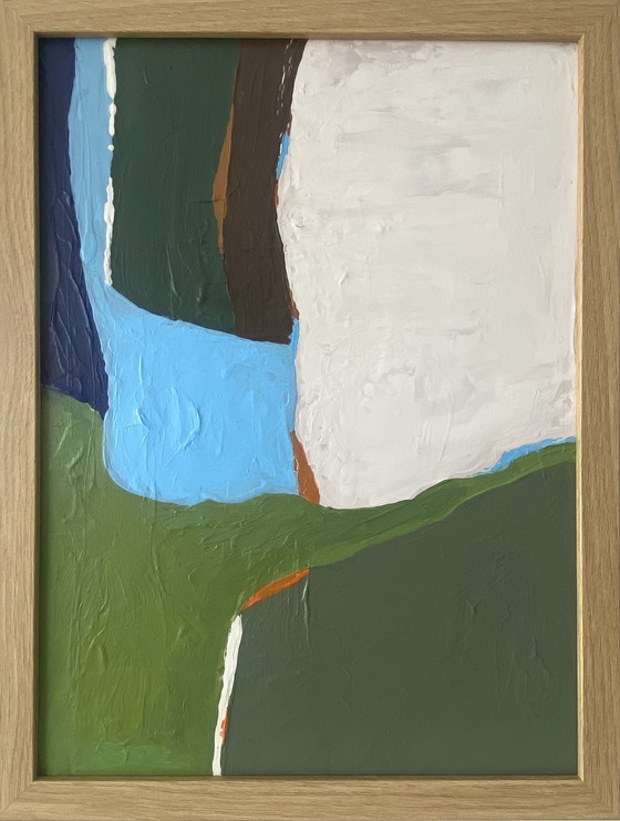 Image 1 of Dipinto astratto 30 x 40 cm con cornice