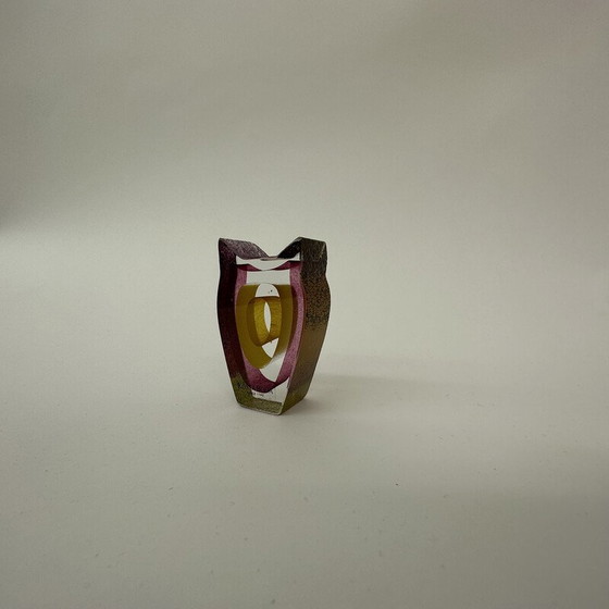 Image 1 of Mini sculpture vintage hibou "Night Eyes" par Bertill Vallien pour Kosta Boda, Suède