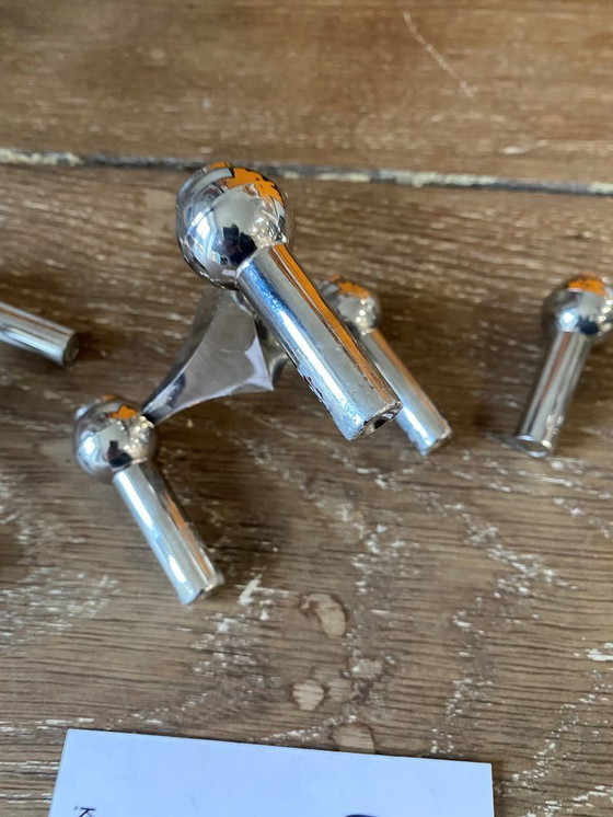 Image 1 of Lotto B, set di 3 candelieri modulari, NAGEL 1970