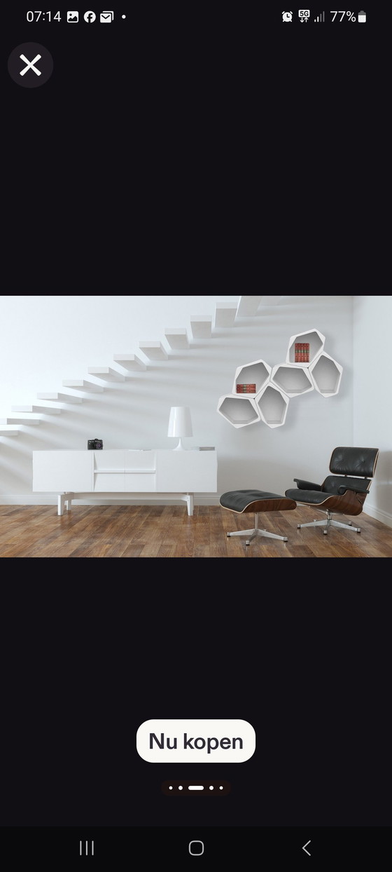 Image 1 of 7 módulos blancos para sistema de pared divisoria de ambientes
