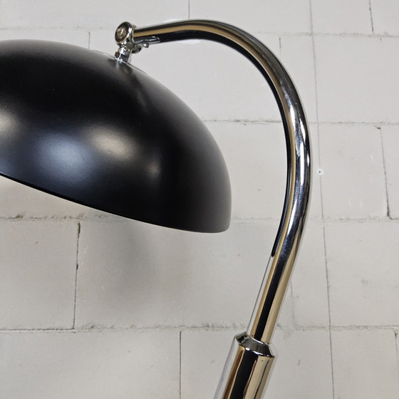 Image 1 of Vintage zwarte Bauhaus Herman Busquet - Hala - bureaulamp model 144 / mid century modern tafellamp 