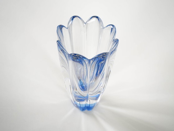 Image 1 of Mayflower glass vase, Swedish design, 1960s, designer: Jan Johansson, manufacturer: Orrefors