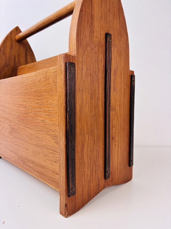 Image 1 of Antique original Amsterdam School magazine rack 1920