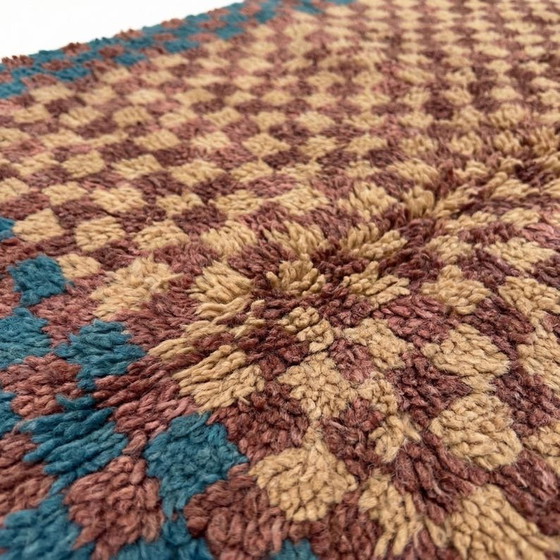 Image 1 of Auténtica alfombra bereber hecha a mano en lana natural, 2/3 m
