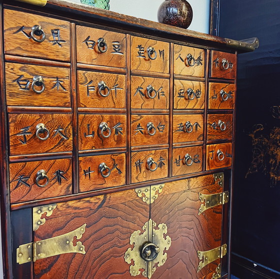 Image 1 of Antique Korean Apothecary Cabinet