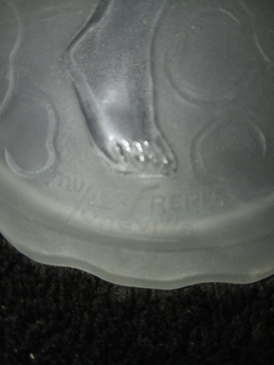 Image 1 of RARE antique Muller Frères Lunéville Art Deco wall plaque / Dancing Woman