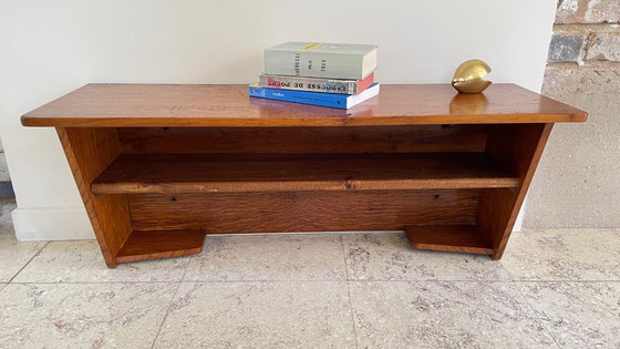 Image 1 of Geometrische wandplank massief eiken VINTAGE