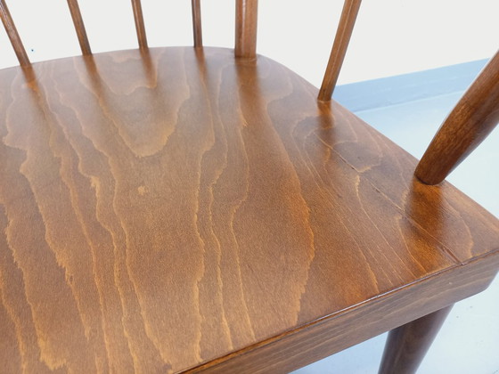 Image 1 of Poltrona vintage Baumann in legno, modello Fan, anni '60