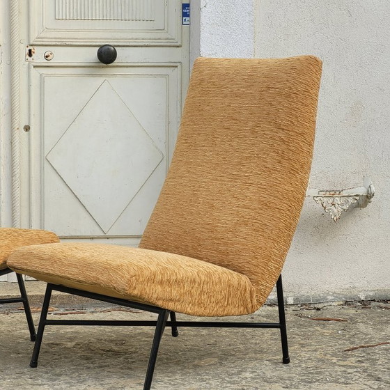 Image 1 of Een paar Geneviève Dangles fauteuils voor Burov