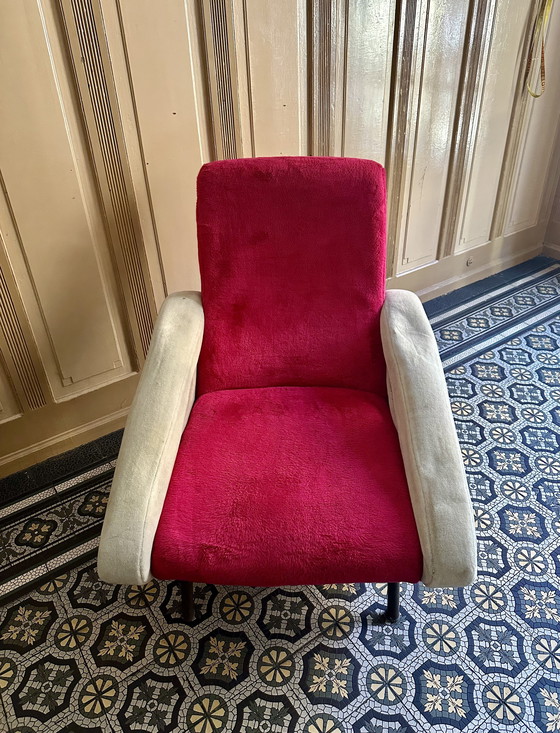 Image 1 of Zeldzame Franse lounge stoel door François Letourneur Uitgegeven door Maurice Mourra, Parijs jaren 50