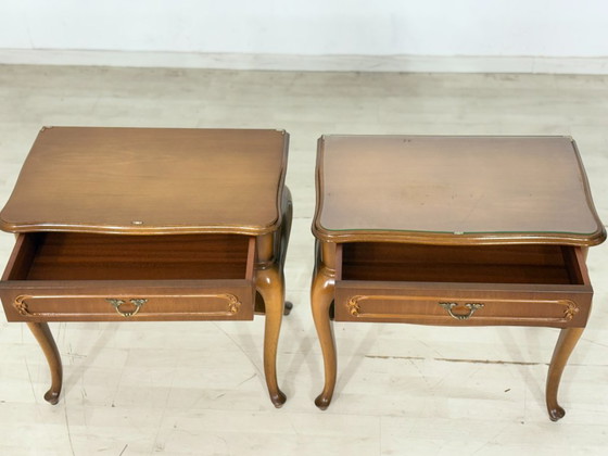 Image 1 of Chippendale nachtkastje / vintage bijzettafel / nachtkastje uit het midden van de vorige eeuw / jaren 60