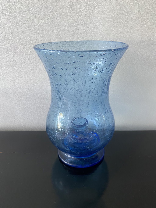 Großes Windlicht Lavendelblau aus der Verrerie de Biot