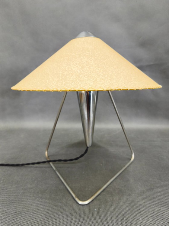 Image 1 of Lampe de table Helena Frantova, années 1960, abat-jour en papier chromé