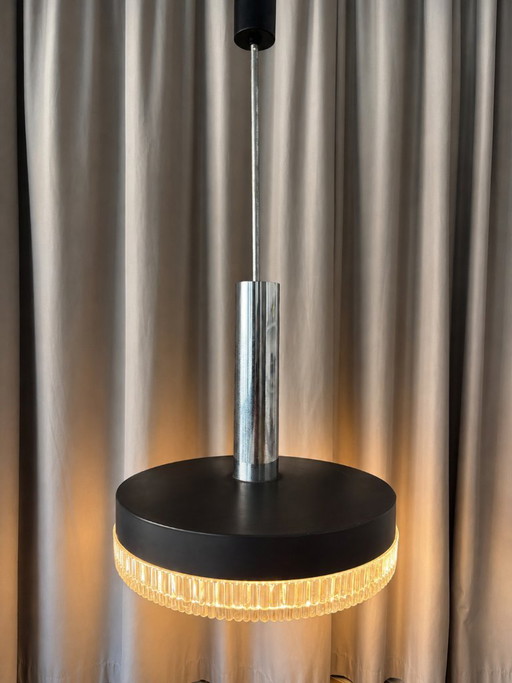 Kaiser Leuchten Mid-Century Pressed Glass Pendant Lamp, Germany, 1960s – hanglampen (photo 2 of 15)
