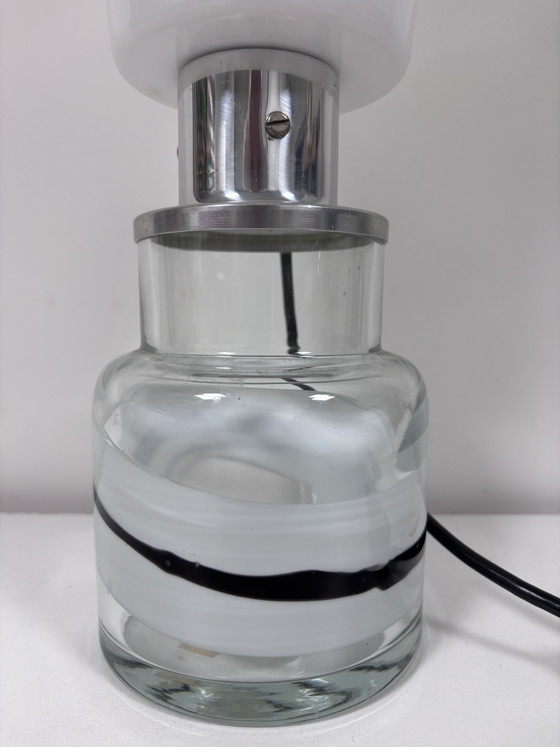 Exclusive Lamp Uno & Östen Kristiansson for Luxus (Sweden) – Table lamps, Glass, Chrome (photo 4 of 15)