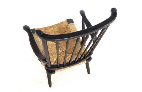 Image 1 of De Ster fauteuil spijlenstoel vintage 