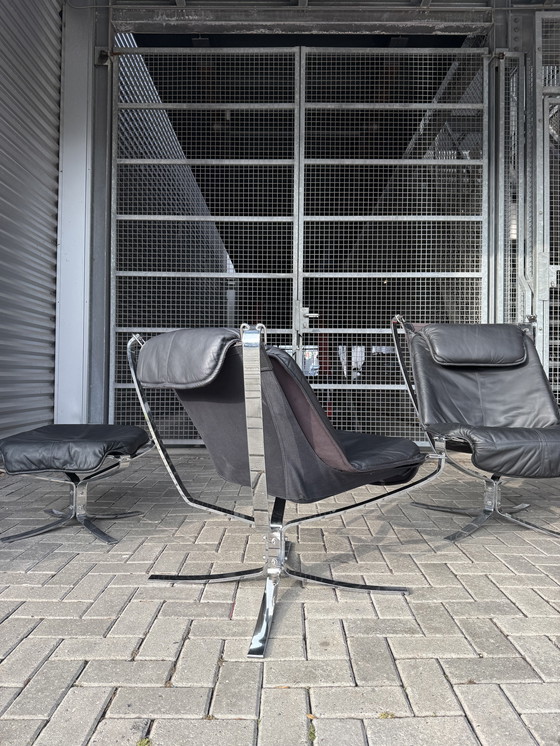 Image 1 of Vintage Sigurd rivende la lounge suite “Falcon” per Vatne Møbler (Norvegia)