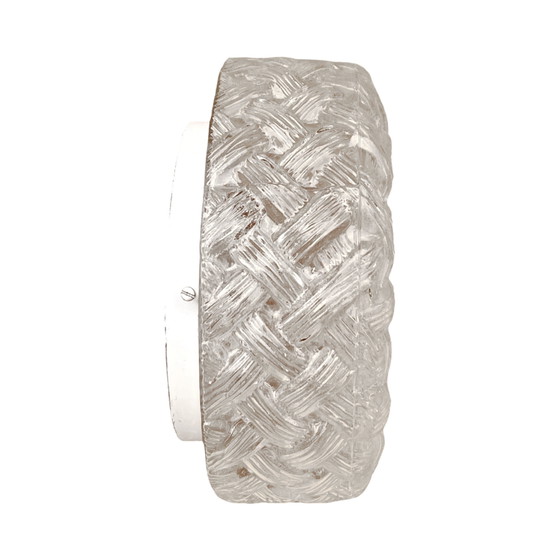 Image 1 of Lampada da soffitto rotonda in vetro, Eickmeier Leuchten, Germania, anni Settanta.