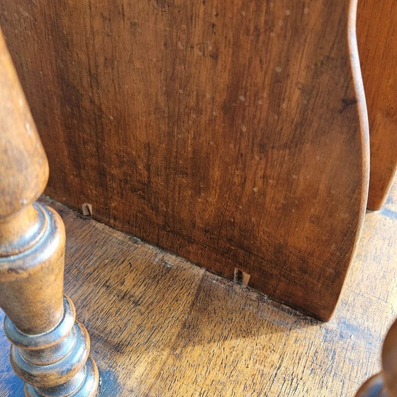 Image 1 of Französisches antikes mobiles Holzregal auf Rollen – viktorianische Konsole – Musikregal – 1920er Jahre