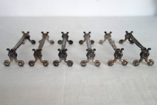 6 antieke Christofle messensteunen van verzilverd metaal – tafelaccessoires, Metal (photo 2 of 9)