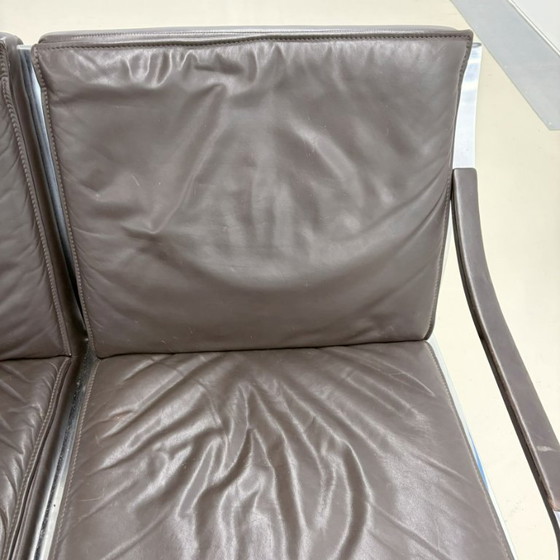 Knoll Art Collection Leather Bench, Rudolf B. Glatzel – 2 seaters, Metal (photo 11 of 12)