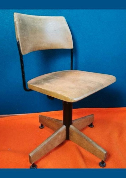 Chaise de studio Giroflex vintage suédoise des années 1960, tabouret de bureau industriel