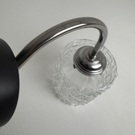 Image 1 of Applique da parete in vetro vintage con design a "punta di diamante"