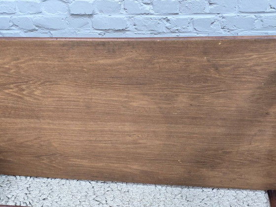 Image 1 of Grande table basse en teck de style Mid-Century, avec un cadre sculptural en forme de U, années 1960