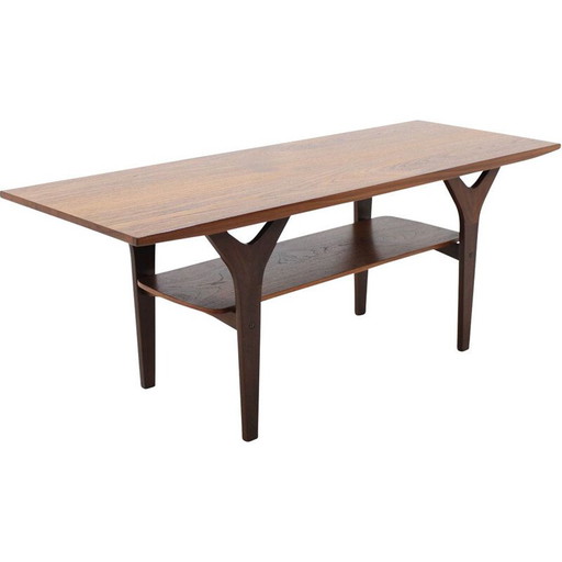 Tavolino da caffè vintage in legno di teak, Danimarca 1960