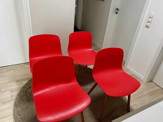 Image 1 of 4 Hay AAC 12 chairs coral / warm red