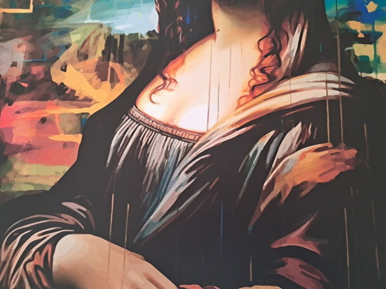 Alberto Ricardo - Mona Lisa - Lithografie van de kunstenaar – Litho's & Zeefdrukken, Canvas (photo 8 of 17)