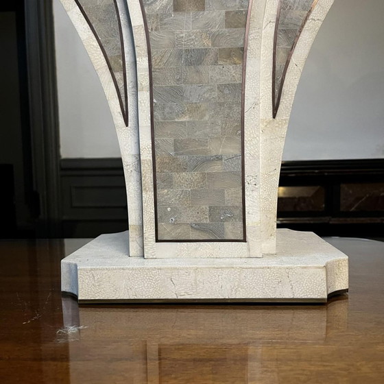 Hollywood Regency Lamp Base in Tessellated Stone & Brass Inlayby Maitland Smith, Usa, 1970s – Table lamps (photo 6 of 17)
