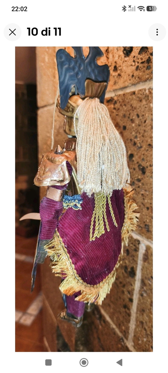 Pupo Sicilian Puppet Vintage 32cm – Decorative Objects, Metal, Textile (photo 9 of 9)