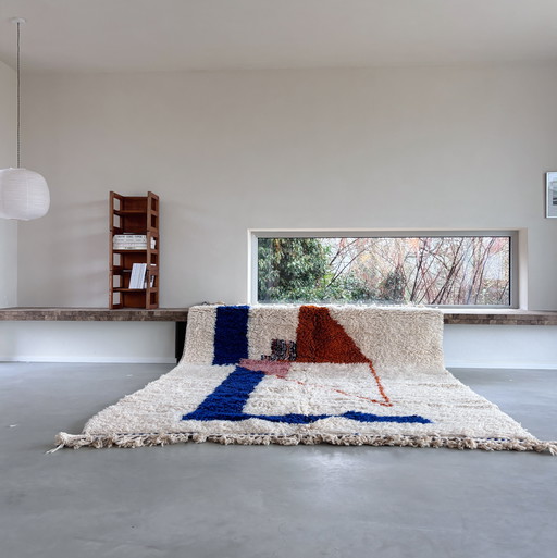 Handgeweven Berber tapijt 100% wol
