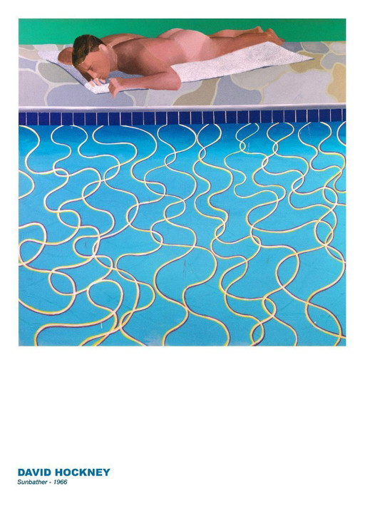The Sunbather - David Hockney 1966 - Poster 70 x 100 cm