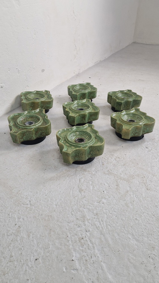 Image 1 of 7 appliques murales ou lampes de table allemandes en céramique des années 1970