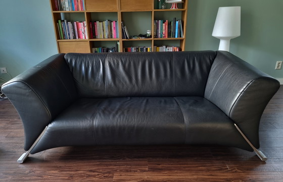Image 1 of Rolf Benz 2.5-seater sofa in black leather