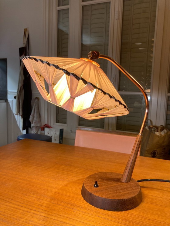 Image 1 of Lampada da tavolo Temde Leuchten in teak e ottone