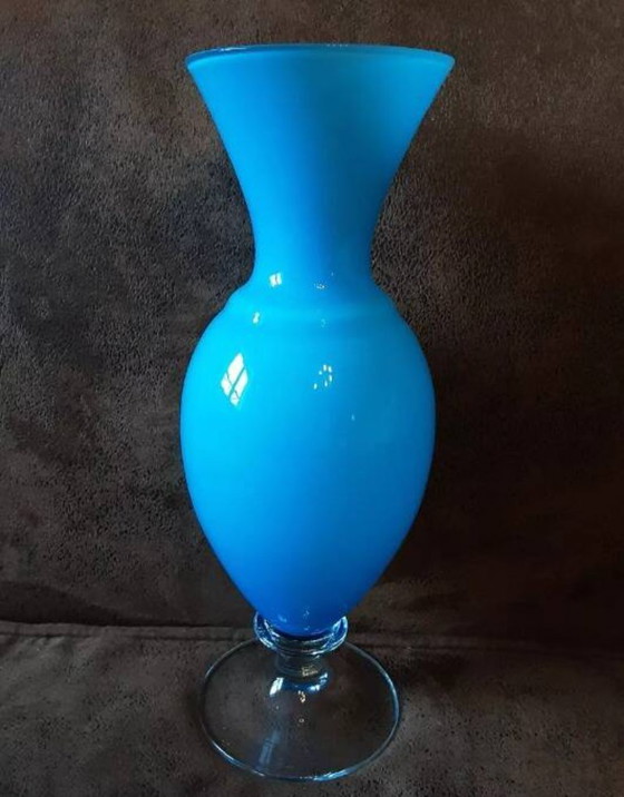 Image 1 of Blaue Glasvase
