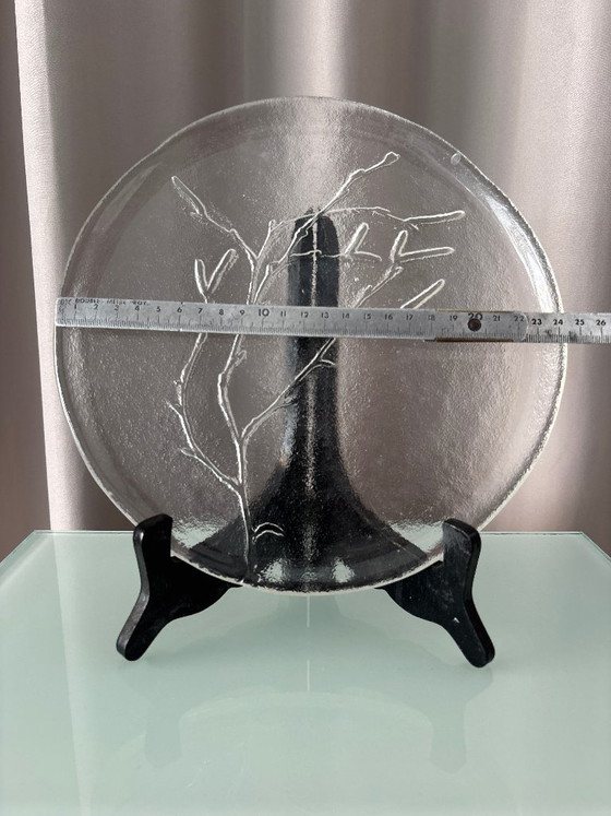 Vintage Humppila ‘Koivunoksa’ Glass Plate by Kaija Aarikka – Finland – Decorative Objects (photo 5 of 7)