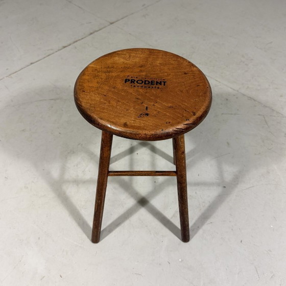 Image 1 of Houten reclame krukje van Prodent 1960's