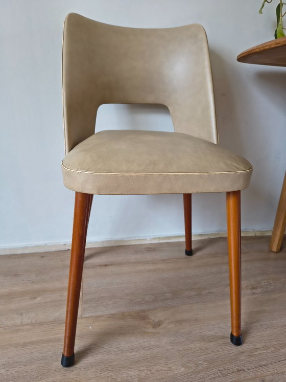 Set (4) Sedie da pranzo anni '60 / Design Chairs - Beige – Skai (photo 6 of 9)