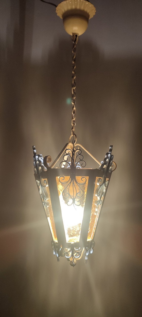 Image 1 of Plafondlamp of lantaarn, Spanje, jaren 1980