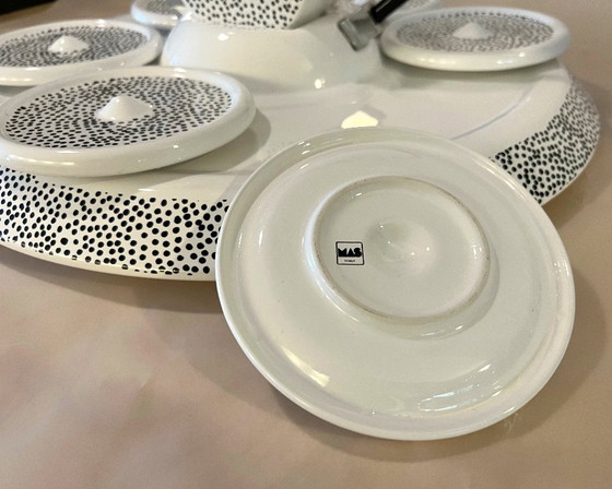 Centrotavola Massimo Materassi, Mas Italy, ceramica Memphis, set completo – Servizi da tavola, Metal (photo 7 of 18)