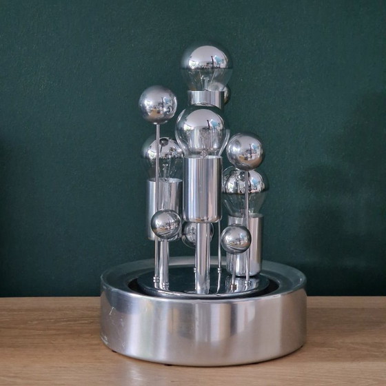 Image 1 of Lampe de table vintage Doria Leuchten « Big Ball » – Design de l'ère spatiale (années 1970, Allemagne)