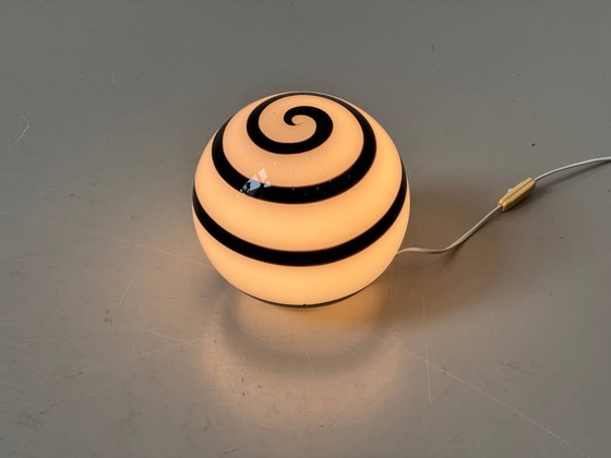 Image 1 of Grande lampe en verre à motif zèbre par Wofi Leuchten, Allemagne, années 2000