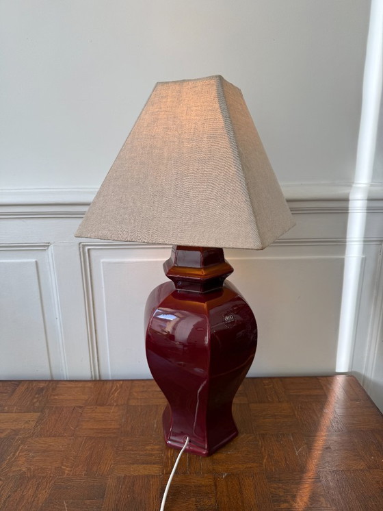 Image 1 of Grande lampada in ceramica rossa